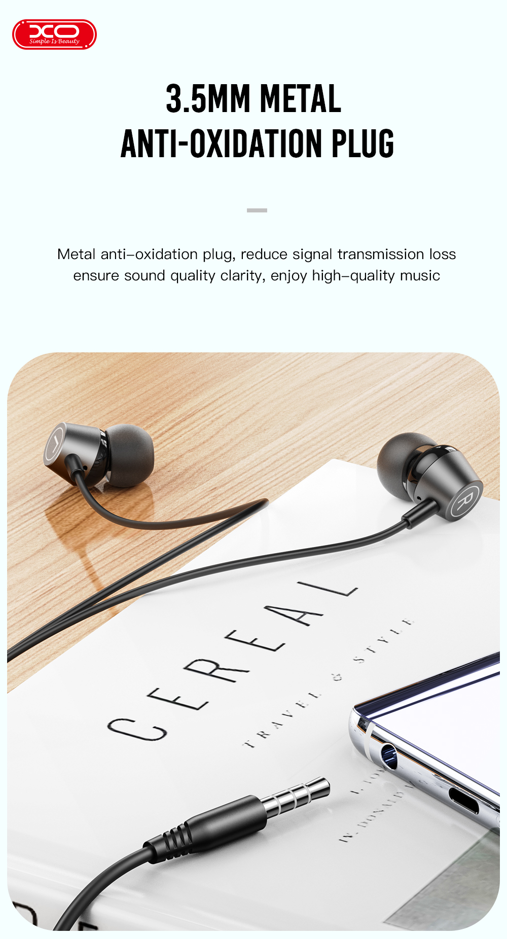 Tai Nghe Liền Dây Jack 3.5mm XO EP59 Tai Nghe Liền Dây Jack 3.5mm XO EP59