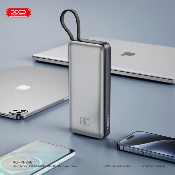 Sạc dự phòng XO PR268 - Công suất 130W, sạc nhanh mọi thiết bị, giá tốt