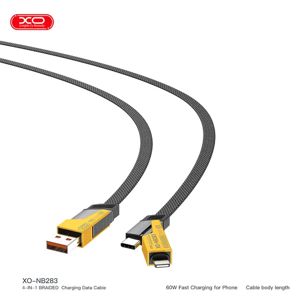 Dây Sạc Nhanh 4in1 XO NB283 - Sạc Nhanh Cho Mọi Thiết Bị Của Bạn!