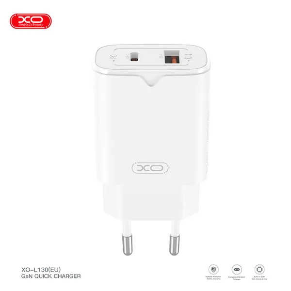 Đầu Sạc Chính Hãng XO L130, Sạc Siêu Tốc PD30W, Nhỏ Gọn Trong Tầm Tay