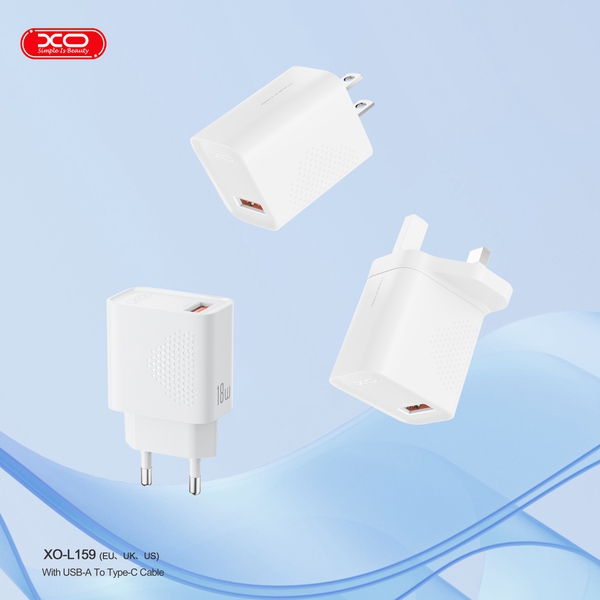 Đầu sạc nhanh qc 3.0 củ sạc nhanh 18w xo l159 an toàn chống cháy