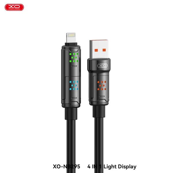 Cáp sạc 4 trong 1 XO NB295 Thiết kế thông minh Chống đứt gãy sạc siêu tốc