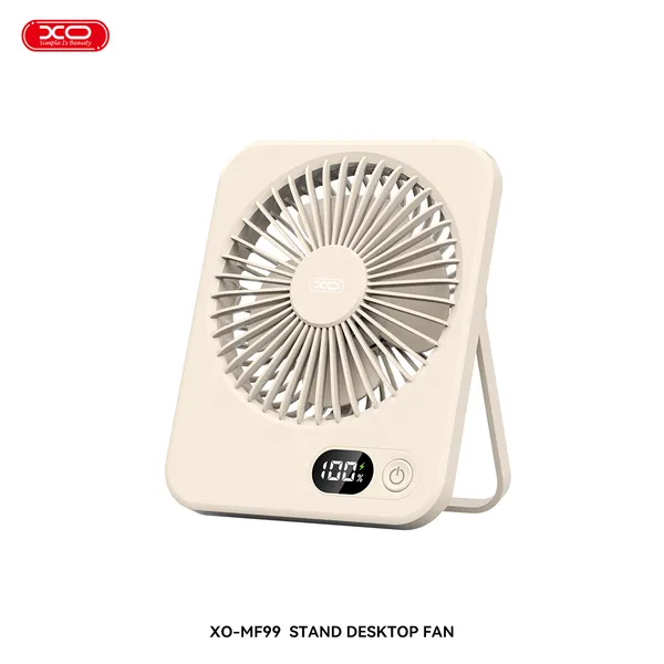 Quạt mini để bàn XO MF99 - Gấp gọn, màn hình LED, pin 1200mAh