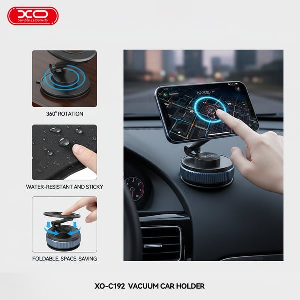 Giá đỡ điện thoại từ tính XO C192 Xoay 360 độ Lực hút nam châm N52 cực mạnh