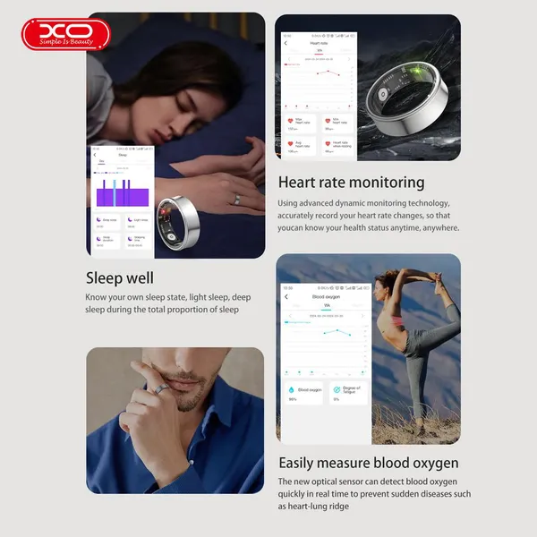 Nhẫn thông minh XO RS01 - Thiết bị theo dõi sức khỏe, điều khiển tiện lợi