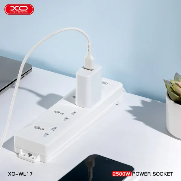 Ổ điện XO WL17 (US) - Công suất 2500W, dây 2m, chất lượng an toàn tuyệt đối