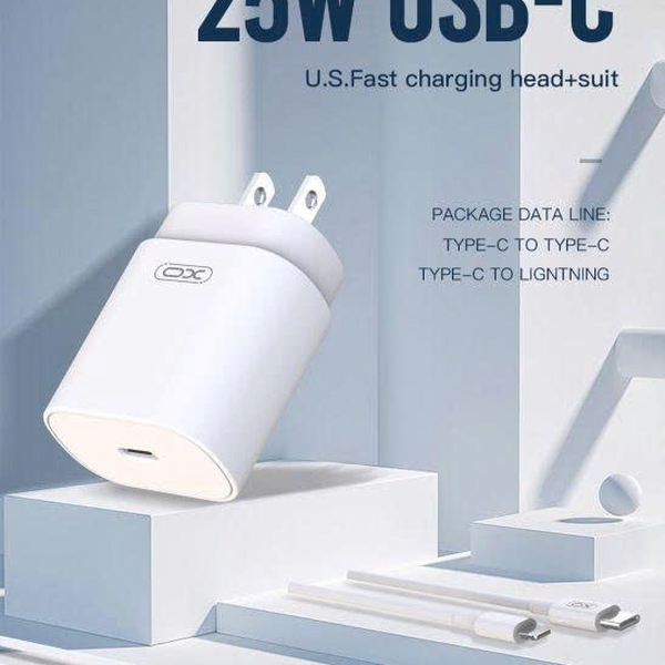 Củ sạc nhanh 25W XO L91 chuẩn PD và PPS sạc siêu tốc cho iPhone và Samsung