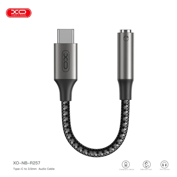 Cáp Chuyển Đổi Âm Thanh Type C sang 3.5mm XO NB-R257C: 2 trong 1, Không Còn Lo Thiếu Cổng.