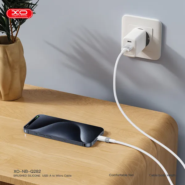Dây sạc nhanh Silicone XO Q282 30W - Cáp sạc chống rối bền bỉ, sạc siêu tốc