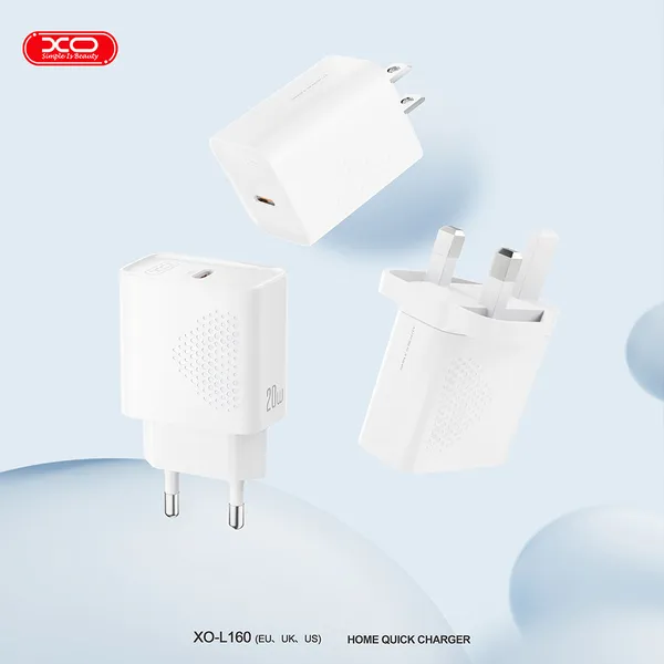 Bộ sạc nhanh 20W XO L160 chính hãng sạc siêu tốc cho iPhone và Android