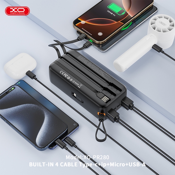 Sạc dự phòng XO PR280 dung lượng khủng 30000mAh giải pháp năng lượng hoàn hảo