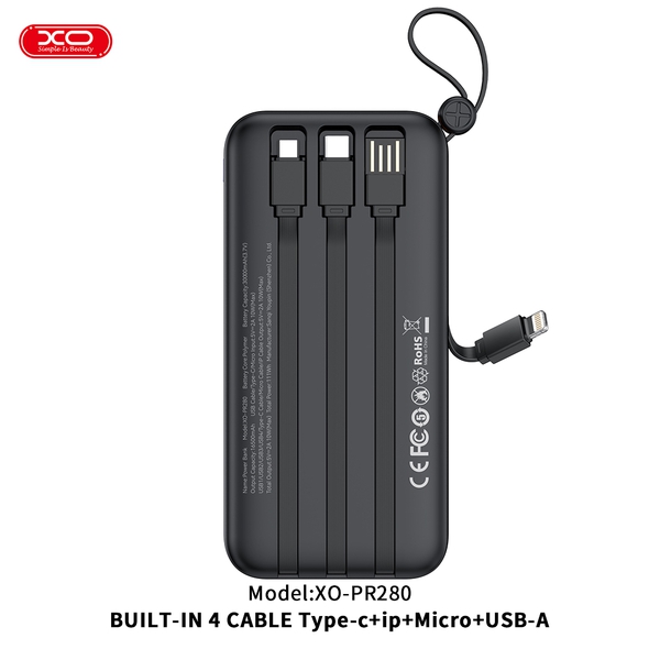 Sạc dự phòng XO PR280 dung lượng khủng 30000mAh giải pháp năng lượng hoàn hảo