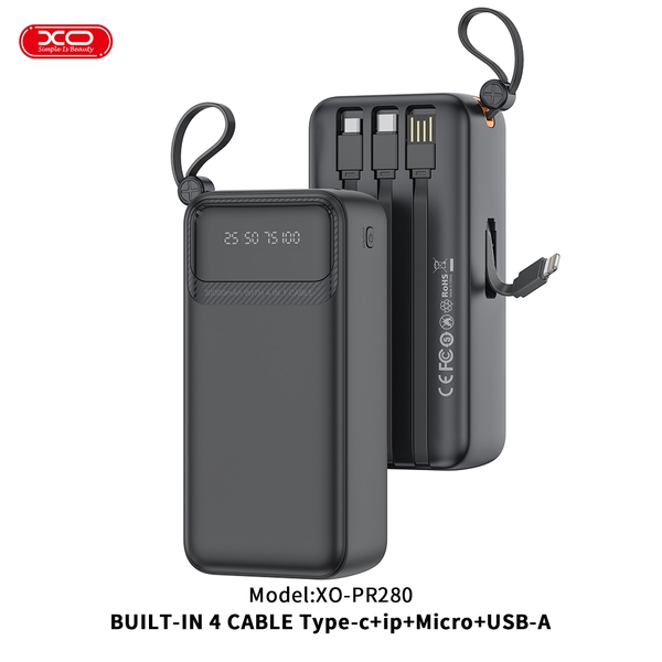 Sạc dự phòng XO PR280 dung lượng khủng 30000mAh giải pháp năng lượng hoàn hảo