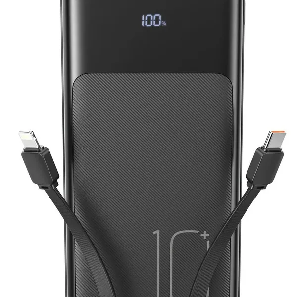 Sạc dự phòng XO PR248 - 10.000mAh, sạc nhanh đa năng, kèm 2 dây