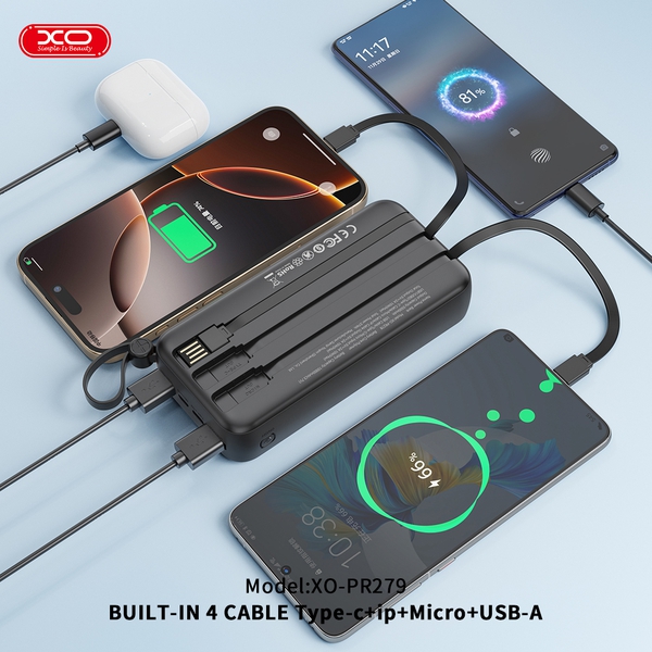 Đánh giá pin sạc dự phòng 20000mAh kèm sẵn cáp XO PR279 người bạn đồng hành không thể thiếu