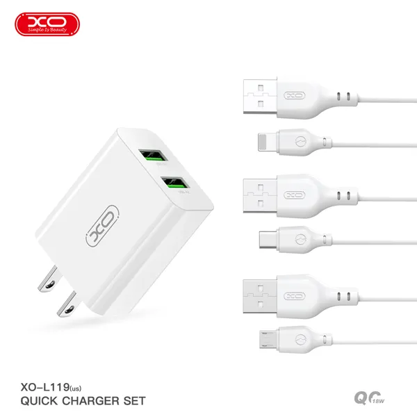 Bộ sạc nhanh XO L119 EU QC3.0 18W - Giải pháp sạc nhanh an toàn cho mọi thiết bị