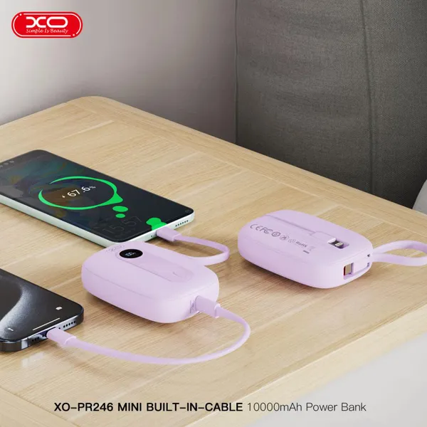 Pin Sạc Dự Phòng XO PR246 – Đột Phá Với Công Nghệ PD22.5W Và Màn Hình LED, Dung Lượng 10.000mAh