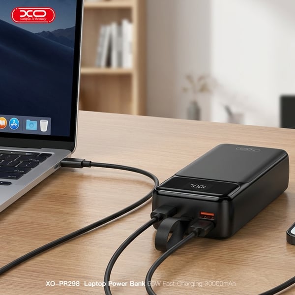 Pin sạc dự phòng 65W 30000mAh XO PR298 Sạc siêu nhanh cho Laptop và Smartphone