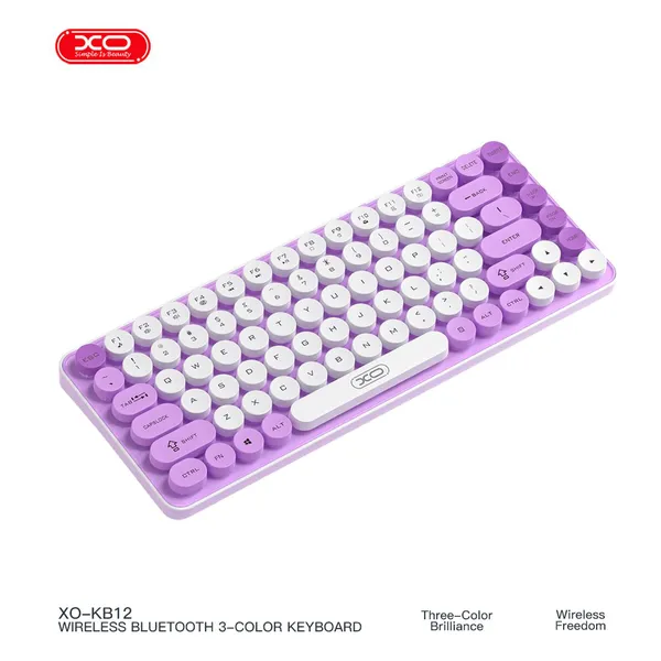 Bàn phím bluetooth XO KB12 chế độ kép 85 phím thiết kế hiện đại đa sắc màu