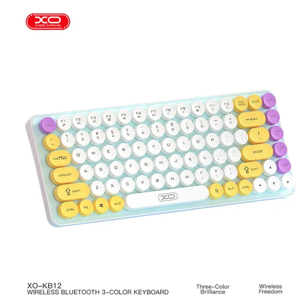 Bàn phím bluetooth XO KB12 chế độ kép 85 phím thiết kế hiện đại đa sắc màu