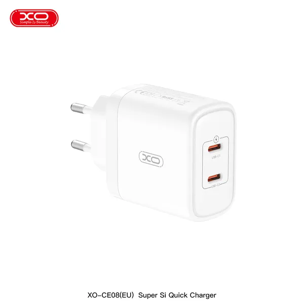 Siêu bộ sạc nhanh XO CE08 50W chuẩn PD và PPS tương thích tuyệt đối mọi dòng