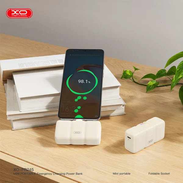Sở hữu ngay sạc dự phòng nhỏ gọn XO PR245 - Tiện lợi, có dây cáp đi kèm