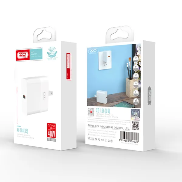 Đầu Sạc Nhanh 40W 1 Cổng USB XO L66 - Sạc Đa Năng, Chính Hãng