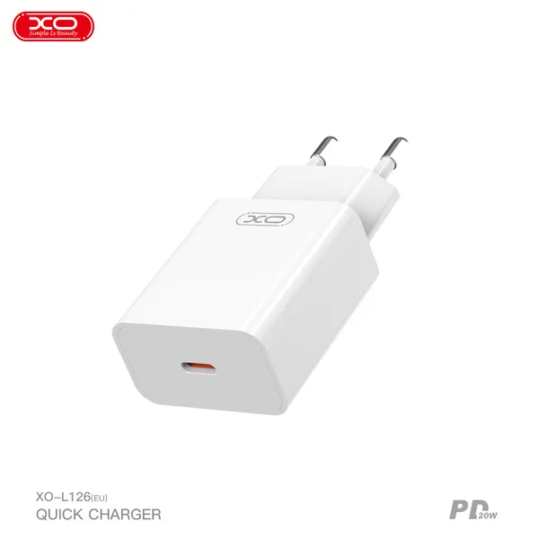 Bộ Sạc Chính Hãng XO L126 PD20W, Sạc nhanh với công suất tối đa 20W, Nhỏ Nhưng Có Võ