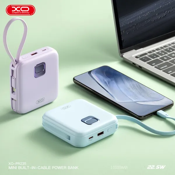 Sạc Dự Phòng XO PR235 Hỗ Trợ Sạc Nhanh QC22.5W/PD22W  - Sạc Đã Đời, Pin Không Lo Cạn