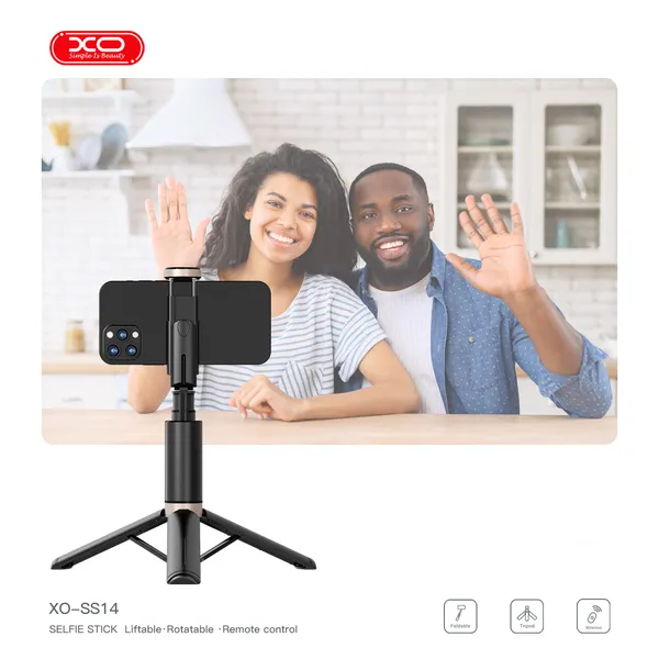 Gậy Chụp Ảnh XO SS14, Kiêm Giá Đỡ Điện Thoại, Có Remote Điều Khiển 