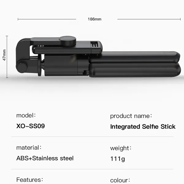 Gậy Chụp Ảnh Bluetooth XO SS09 – Chụp Ảnh Chuyên Nghiệp, Tiện Lợi Với Điều Khiển Từ Xa