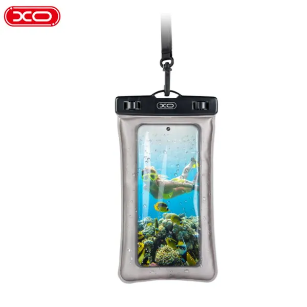 Túi chống nước điện thoại 8 inch XO KT04 thiết kế mút xốp nổi thông minh màu đen