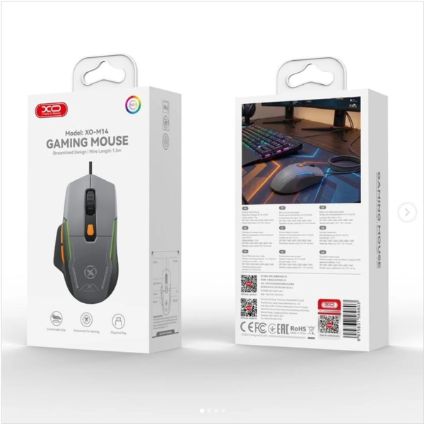 Chuột gaming có dây XO M14 7600 DPI 6 nút bấm cực nhạy cho game thủ