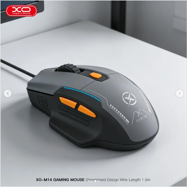 Chuột gaming có dây XO M14 7600 DPI 6 nút bấm cực nhạy cho game thủ