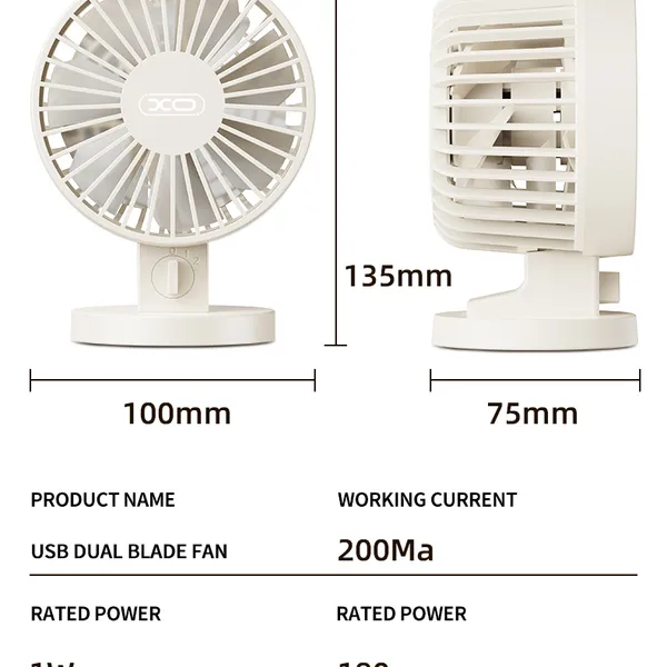 Quạt mini để bàn XO MF82 USB - Gọn nhẹ, tiện lợi, luồng gió mát tức thì