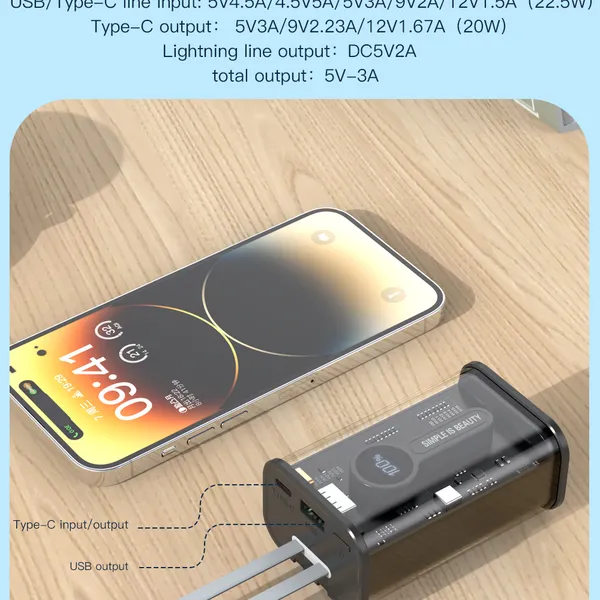 Sạc Dự Phòng XO PB306 Dung Lượng Cao PD20W, Dùng Cho Iphone, Samsung