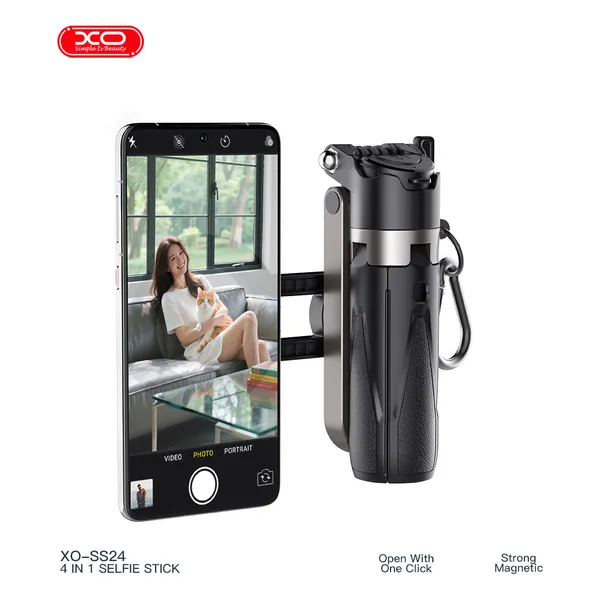 Gậy Chụp Ảnh XO 4in1 SS24 Kèm Giá Đỡ Điện Thoại : Vạn người mê, chất như nước cất.