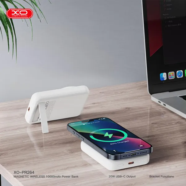 Pin Sạc Dự Phòng Không Dây XO PR264 – Sạc Nhanh, Nhỏ Gọn, Hiện Đại  Công Suất 15W/PD20W - Dung Lượng 10.000mAh