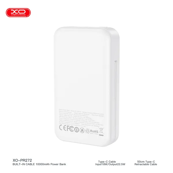 Sạc dự phòng XO PR272 sạc nhanh đa năng cho iPhone và Android công suất 22.5W