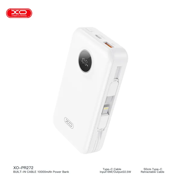 Sạc dự phòng XO PR272 sạc nhanh đa năng cho iPhone và Android công suất 22.5W