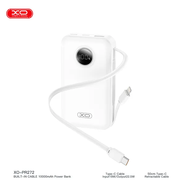 Sạc dự phòng XO PR272 sạc nhanh đa năng cho iPhone và Android công suất 22.5W