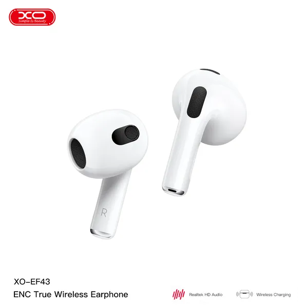 Tai nghe Airpod XO EF43 ENC Đầy Đủ Chức Năng, Chống Ồn, Pin Lâu. Hàng Chính Hãng
