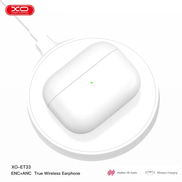 Tai Nghe Airpod ANC XO ET33 Sạc Không Dây, Sạc Nhanh, Nghe Lâu, Đầy Đủ Chức Năng
