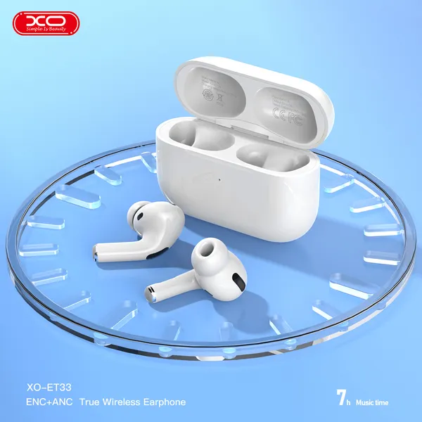 Tai Nghe Airpod ANC XO ET33 Sạc Không Dây, Sạc Nhanh, Nghe Lâu, Đầy Đủ Chức Năng