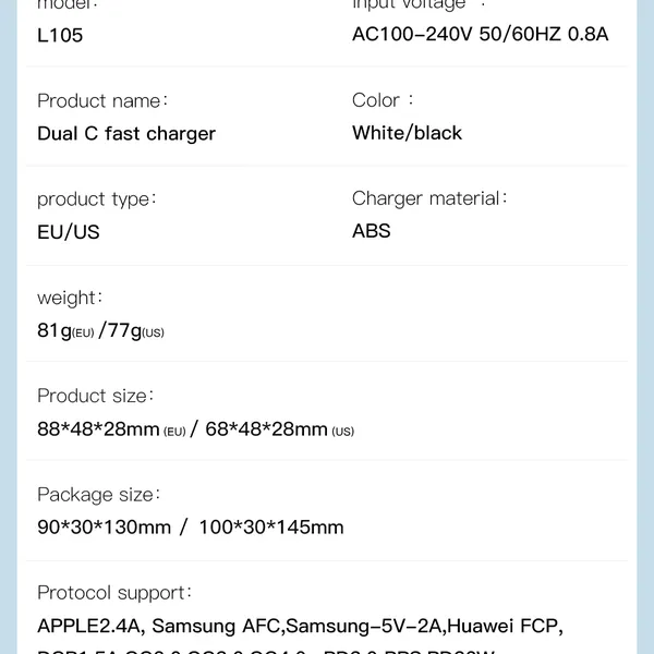 Bộ Sạc Chính Hãng XO L105 Công Suất 35W Sạc Siêu Nhanh  Đầy Pin Trong Tích Tắc