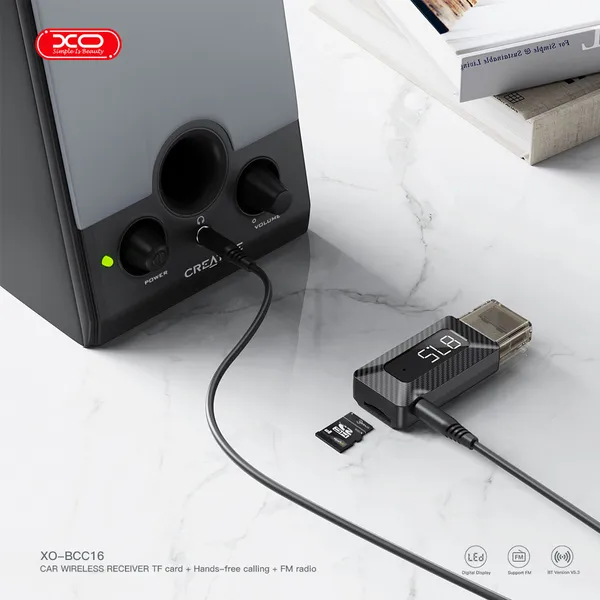 Bộ phát Bluetooth Ô Tô, Kết Nối Bluetooth V5.3 – XO BCC16