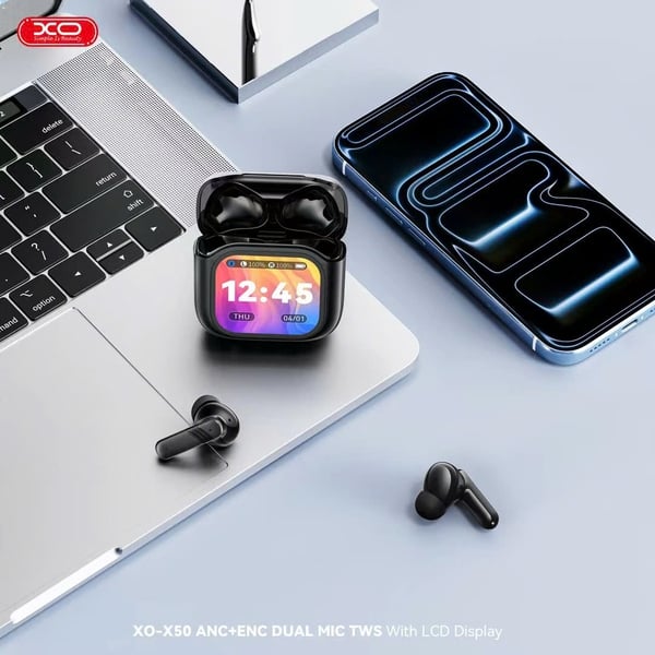 Tai nghe Bluetooth XO X50 màn hình cảm ứng LCD độc đáo chống ồn ANC ENC cực đỉnh