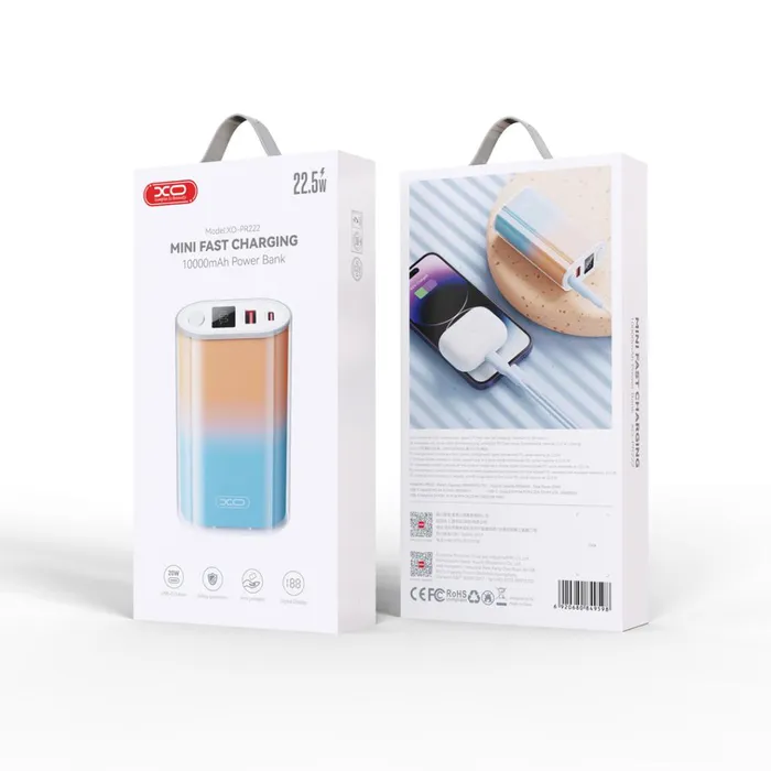 Cục Sạc Dự Phòng XO PR222, Sạc Nhanh QC 22.5W/PD 20W -  Pin Sạc Dự Phòng 10.000 mAh, Sạc Nhanh Tối Ưu.
