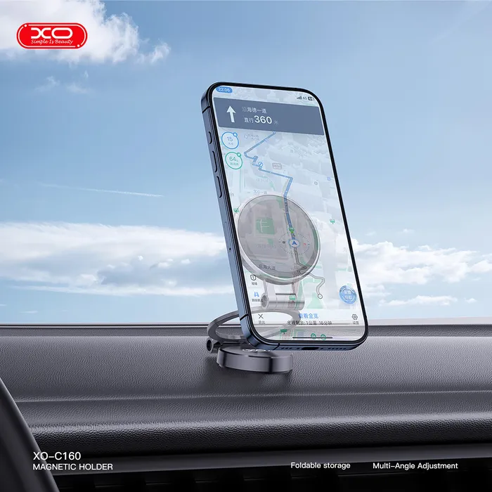 Giá Đỡ Điện Thoại Từ Tính XO C160: An Toàn, Gọn Nhẹ Cho Mọi Chuyến Đi.