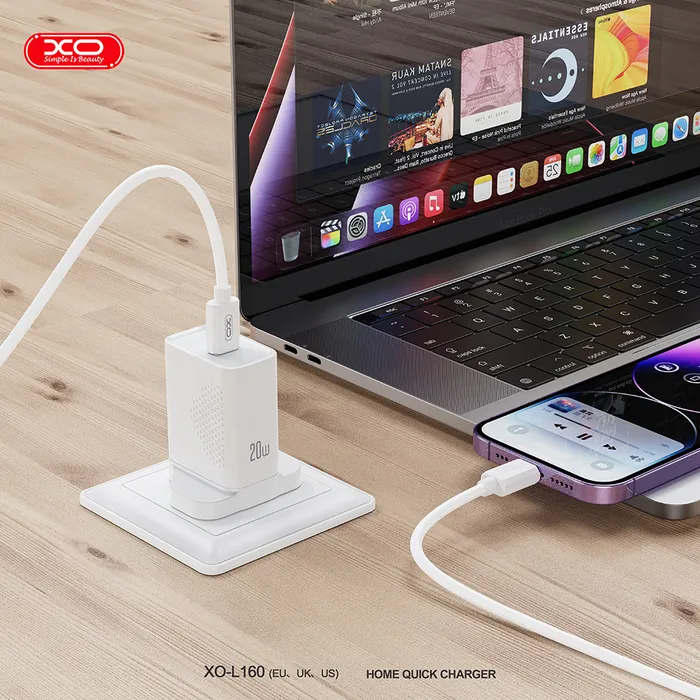 Bộ sạc nhanh 20W XO L160 chính hãng sạc siêu tốc cho iPhone và Android